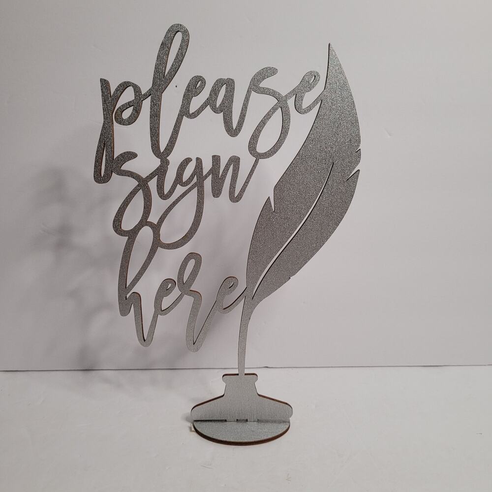 Signature Stand Quill & Ink Sign